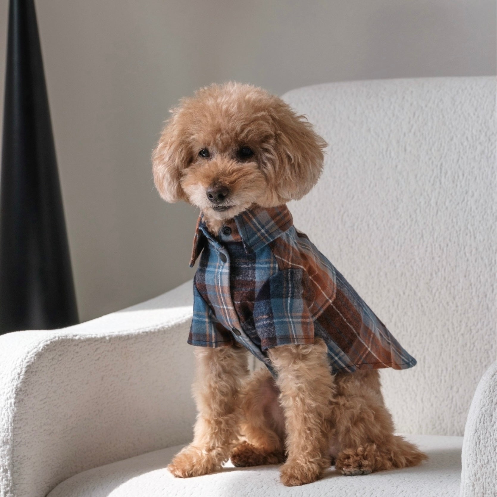 ノルディックブルーチェックシャツ