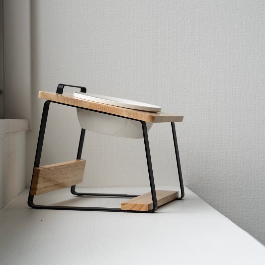 フードボウル♡完成しました♡購入不可 Petifam 猫型フードボウル ロー ホワイト レンジOK 陶器 食べ